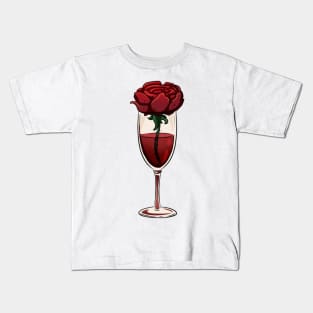 Rose in Wine Kids T-Shirt